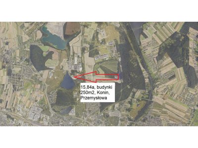 Na sprzedaż: nieruchomość inwestycyjna – Konin, ul. Przemysłowa, 15,84 ara, budynki 250 m²