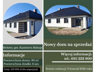 NOWY DOM W STANIE DEWELOPERSKIM – 90 m² • 3 sypialnie