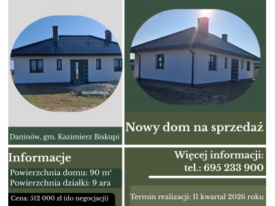 NOWY DOM W STANIE DEWELOPERSKIM – 90 m²