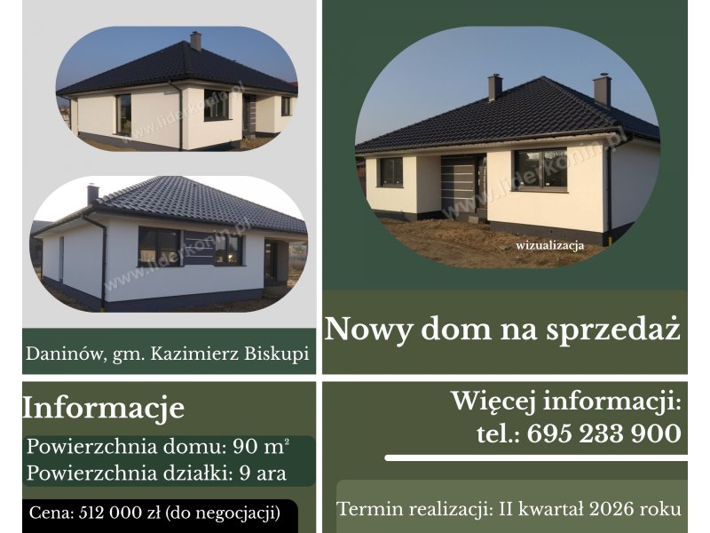 NOWY DOM W STANIE DEWELOPERSKIM – 90 m²