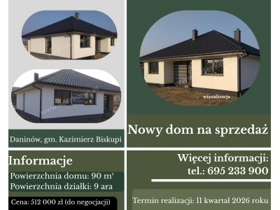 NOWY DOM W STANIE DEWELOPERSKIM – 90 m²