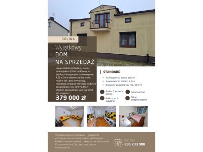 Wyjątkowy Dom w Golinie – Komfort, potencjał i doskonała lokalizacja!