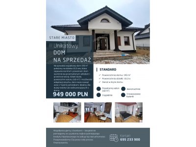 WYJĄTKOWY DOM WOLNOSTOJĄCY – STARE MIASTO K. KONINA | 190 m² | WYSOKI STANDARD