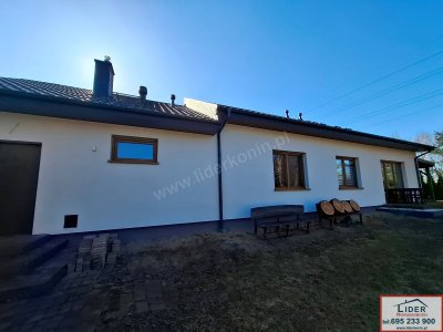 Nowoczesny dom wolnostojący 130,59 m² | duża działka 1455 m² | 6 pokoi | ogród z nawodnieniem