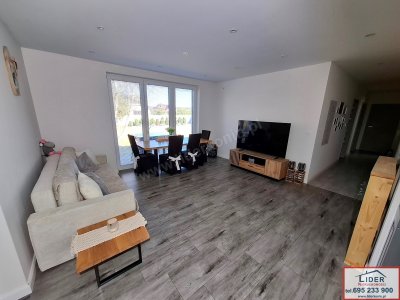 Nowoczesny dom wolnostojący 130,59 m² | duża działka 1455 m² | 6 pokoi | ogród z nawodnieniem