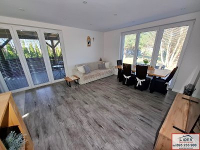 Nowoczesny dom wolnostojący 130,59 m² | duża działka 1455 m² | 6 pokoi | ogród z nawodnieniem