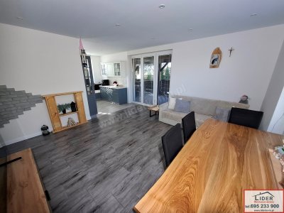 Nowoczesny dom wolnostojący 130,59 m² | duża działka 1455 m² | 6 pokoi | ogród z nawodnieniem