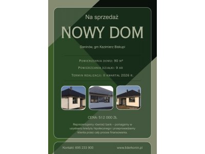 NOWY DOM W STANIE DEWELOPERSKIM – 90 m²