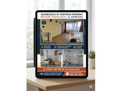 Przytulne 2-pok. mieszkanie w sercu Konina | 8. piętro z widokiem | Okazja!