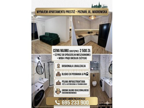 NOWE | Pierwszy Najem | Wysoki Standard | Ul. Wagrowska, Poznań