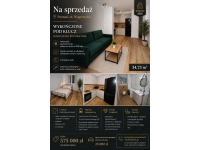 Na sprzedaż - Poznań, ul. Wagrowska | Wykończone pod klucz | Nowoczesny Budynek 2026