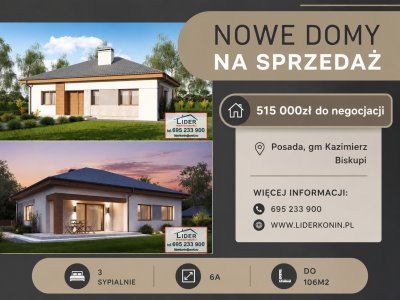 Sprzedam nowe domy – Posada k. Konina