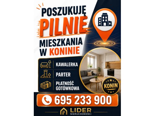 Pilnie poszukuję kawalerki w Koninie – płatność gotówką!