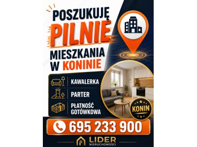 Pilnie poszukuję kawalerki w Koninie – płatność gotówką!