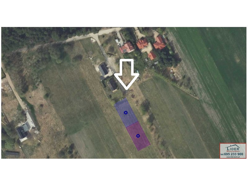 Działki budowlane 9 arów z szerokim frontem (41 m) – Żychlin (k. Konina) | Blisko A2
