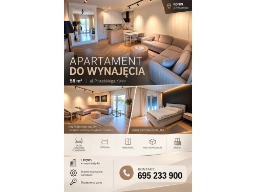 Apartament 56 m² | ul. Piłsudskiego | Wysoki standard | Balkon